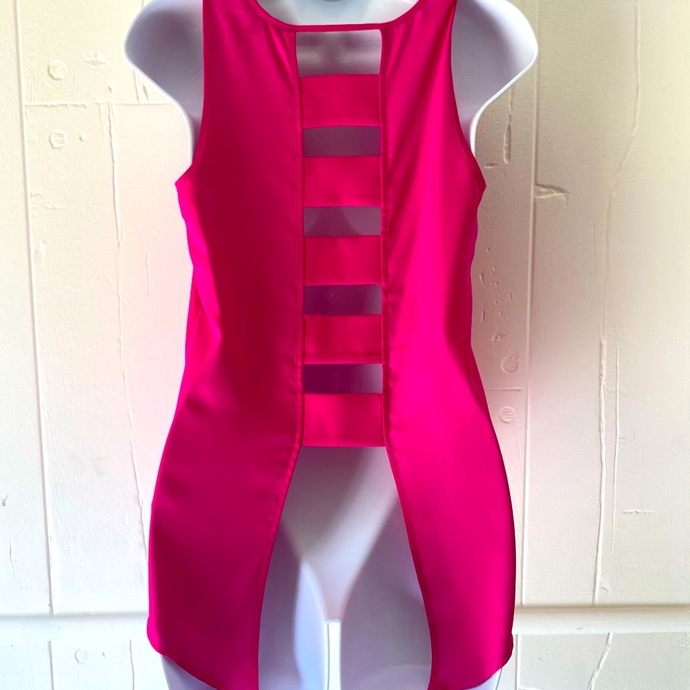 Express Hot Pink Open Back Tank